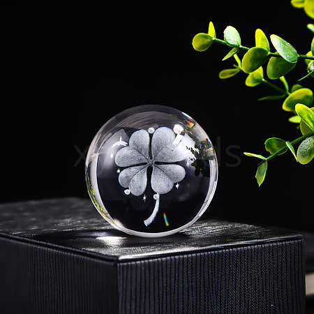 Inner Carving Glass Crystal Ball Diaplay Decoration PW-WGF6175-06-1