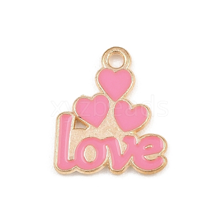 Valentine's Day Alloy Enamel Pendants ENAM-I084-01KCG-25-1