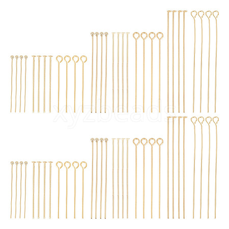 Unicraftale 304 Stainless Steel Head Pins & Eye Pins & Ball Head Pins STAS-UN0002-55G-1