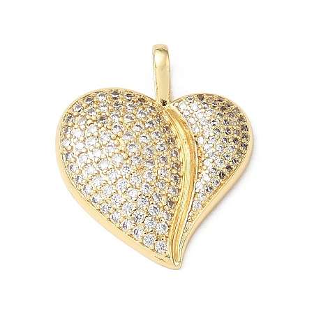 Valentine's Day Brass Micro Pave Clear Cubic Zirconia Pendants KK-E799-01D-G-1