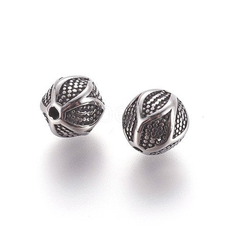 304 Stainless Steel Beads STAS-P237-54AS-1