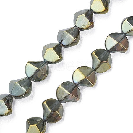 Electroplate Glass Beads Strands EGLA-N008-019-C04-1