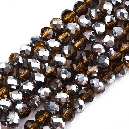 Electroplate Glass Beads Strands EGLA-A034-T4mm-C15-1