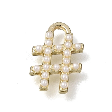 Brass & Plastic Pearl Pendants PL-CBAE379-06LG-B-1