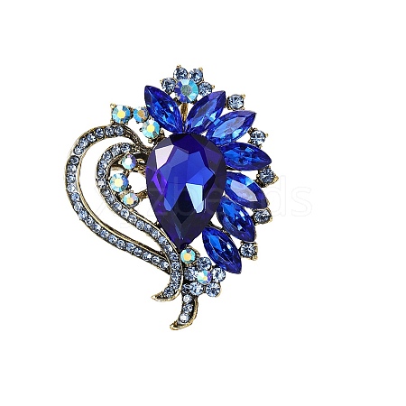 Alloy Rhinestone Brooch for Backpack Clothes PW-WG8AC7E-04-1