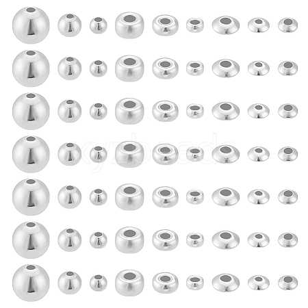 60Pcs 9 Styles 925 Sterling Silver Beads STER-PH0003-29-1