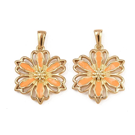 304 Stainless Steel Enamel Pendants STAS-P438-12D-G-1