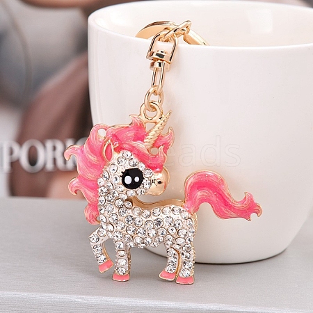 Alloy Rhinestone Keychains PW-WG72083-02-1