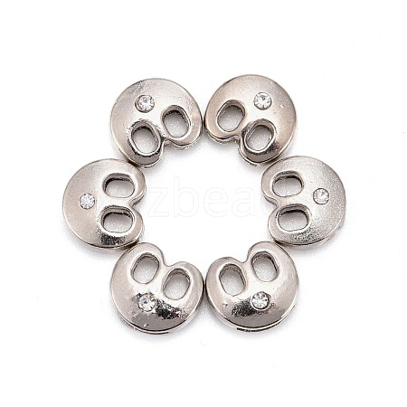 Letter Slider Beads for Watch Band Bracelet Making X-ALRI-O012-B-NR-1