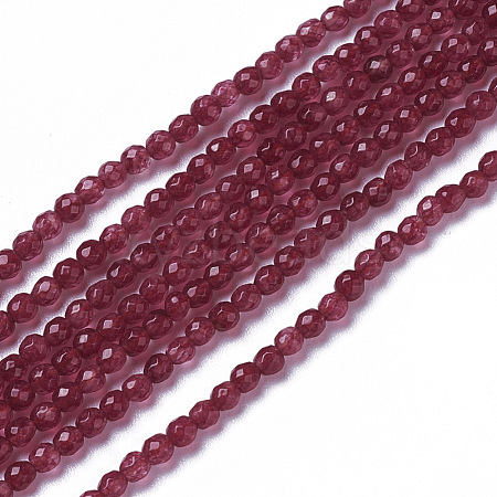 Natural Jade Beads Strands G-F596-46C-3mm-1