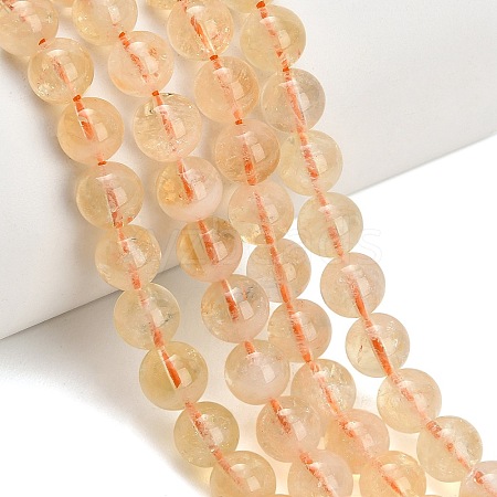 Natural Citrine Beads Strands GG-CBACB71-03-8mm-1