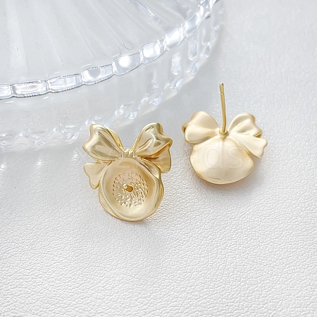 Brass Stud Earrings Finding PW-WG90337-03-1