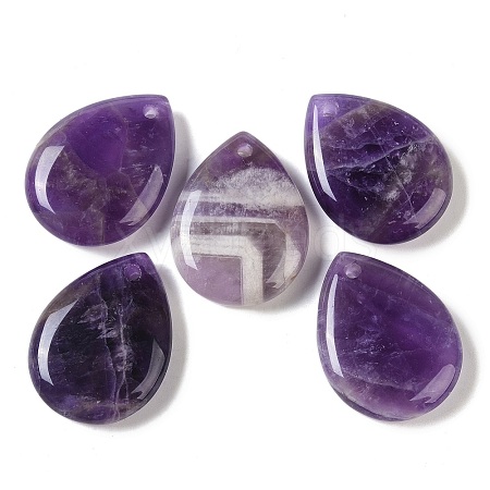 Natural Amethyst Pendants G-G115-02I-1