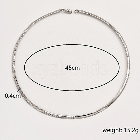 Non-Tarnish Stainless Steel Collar Necklace QV1917-3-1