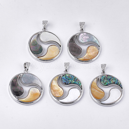 Mixed Shell Pendants SHEL-S275-06-1