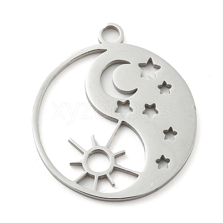 Non-Tarnish 304 Stainless Steel Pendants STAS-B056-26P-02-1