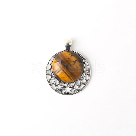 Natural Tiger Eye Pendants PW-WGDEB18-03-1