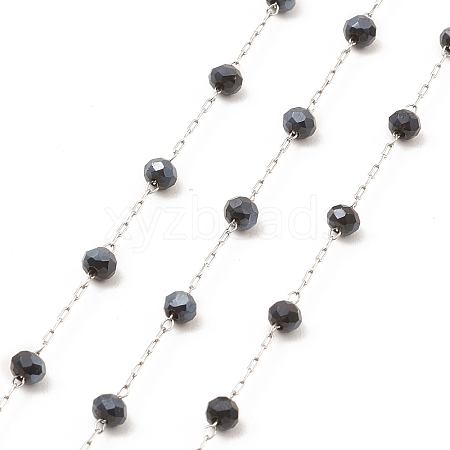 Glass Round Beaded Chains CHS-B003-04E-1