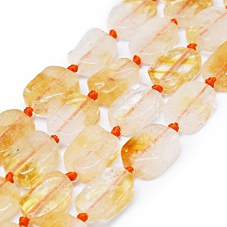 Natural Citrine Beads Strands G-F725-13-1