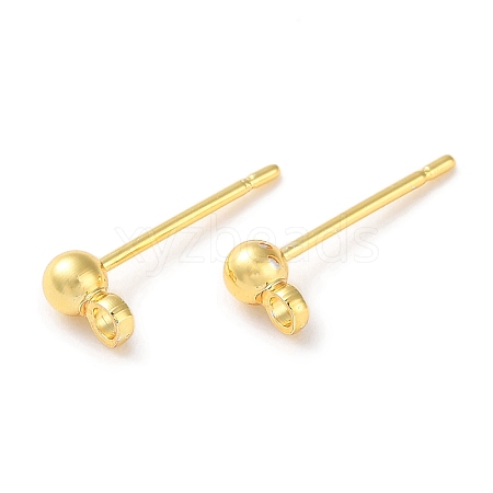 Rack Plating Brass Stud Earring Settings KK-F090-16G-01-1