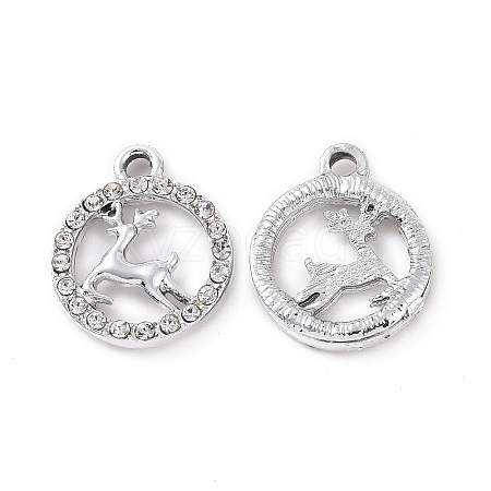 Alloy Crystal Rhinestone Pendants ALRI-H004-32P-1