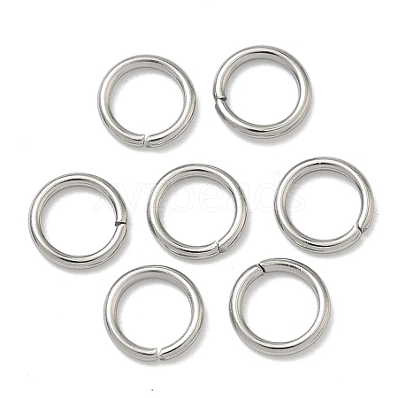 Tarnish Resistant 304 Stainless Steel Open Jump Rings STAS-Q186-02-7x1mm-1