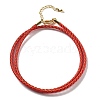 Polyester Cord Braided Necklace Makings MAK-L043-03G-16-1