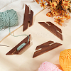 BENECREAT 4Pcs Wood Knitting Loom Shuttles TOOL-BC0002-61-5