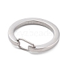 Non-Tarnish 304 Stainless Steel Push Gate Snap Key Clasps STAS-B022-01P-02-2