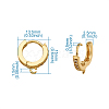 Eco-Friendly Brass Earring Hoops Findings KK-TA0007-40-7
