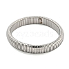 Non-Tarnish 304 Stainless Steel Spring Bangles for Women Men BJEW-U003-02D-P-2