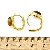 Brass Tiger Eye Hoop Earrings EJEW-B120-05G-02-3