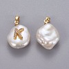 Natural Cultured Freshwater Pearl Pendants KK-L187-A-01K-2