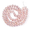 Electroplate Transparent Glass Beads Strands X-EGLA-T020-16C-3