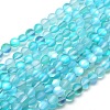 Synthetic Moonstone Beads Strands X-G-F142-10mm-03-1