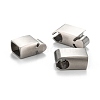 Tarnish Resistant 316 Surgical Stainless Steel Magnetic Clasps with Glue-in Ends STAS-F269-03MP-3