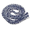 Transparent Crackle Baking Painted Glass Beads Strands DGLA-T003-01A-M-4