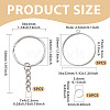 5Pcs 304 Stainless Steel Open Back Bezel Pendants STAS-TAD0001-01F-3