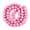 Dyed Synthetic Fossil Beads Strands G-T139-8mm-66C-3