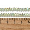 Electroplate Glass Beads Strands GLAA-Q105-04O-3