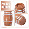 6Pcs Wooden Beer Barrel Figurines Ornaments DJEW-PH0001-82-4