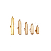 Brass Slide On End Clasp Tubes KK-TA0007-29G-3