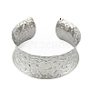 304 Stainless Steel Wide Open Cuff Bangles for Women BJEW-K230-03C-P-3