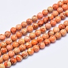 Natural Imperial Jasper Beads Strands G-A175B-8mm-07-1