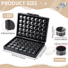 Rectangle Black Aluminum Alloy Organizer Handled Boxes CON-WH0089-254B-2
