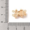 Golden Brass Micro Pave Cubic Zirconia Box Clasps KK-B100-038G-01-3