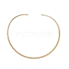 304 Stainless Steel Textured Wire Necklace Making STAS-B036-02G-1