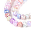 Anti-Tarnish Electroplate Rondelle Glass Beads Strands EGLA-T021-6mm-17-10-3