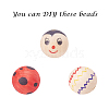 Natural Unfinished Wood Beads WOOD-S651-25mm-LF-5