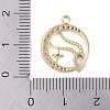 Brass Micro Pave Clear Cubic Zirconia Pendants FIND-B077-02G-11-3
